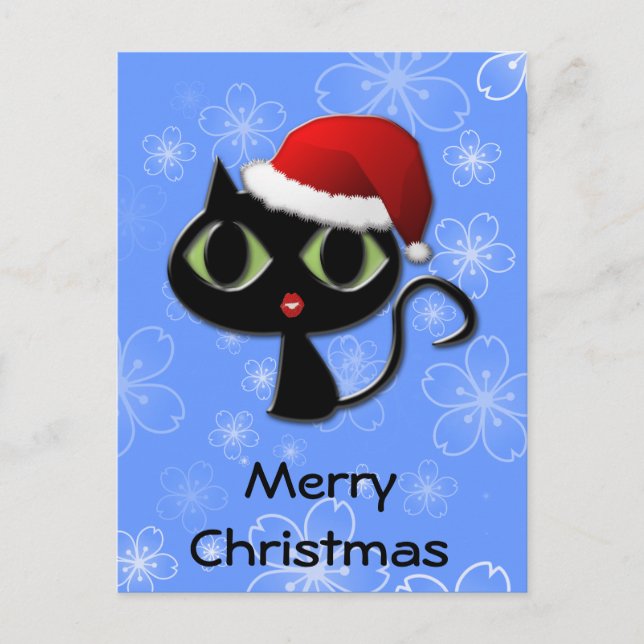 Cartes Pour Fêtes Annuelles Père Noël kitty (Devant)