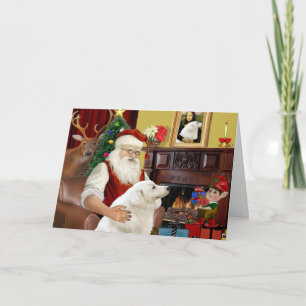 Cartes Pour Fêtes Annuelles Père Noël Kuvasz
