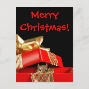 Cartes Pour Fêtes Annuelles père Noël Little Helper Chipmunk