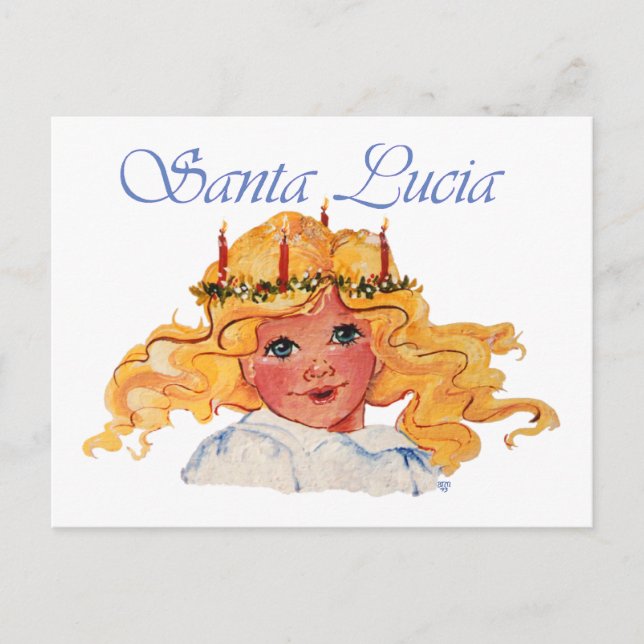 Cartes Pour Fêtes Annuelles Père Noël Lucia (Devant)