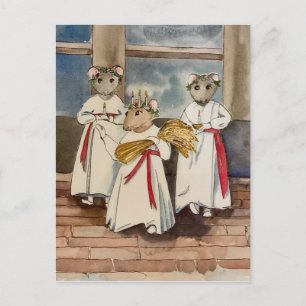 Cartes Pour Fêtes Annuelles père Noël Lucia et voeux de Noël