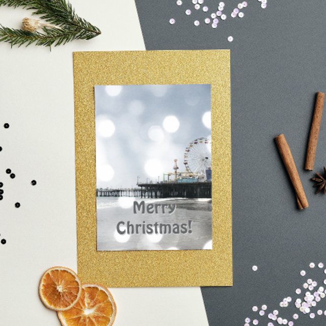 Cartes Pour Fêtes Annuelles Père Noël Monica Pier Grey Éclate Joyeux Noël ! (Créateur téléchargé)