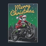 Cartes Pour Fêtes Annuelles Père Noël moto de Noël joyeux | Vacances<br><div class="desc">Cette création représente le Père Noël sur une moto avec le texte « Joyeux Noël » dans une typographie populaire.
#noël #vacances #festif #père Noël #motocyclette #joyeux #mode #style #saisonnier #motard #moto</div>
