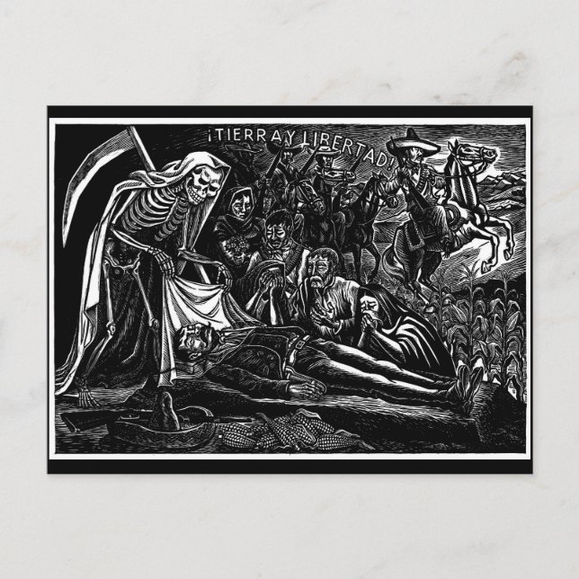 Cartes Pour Fêtes Annuelles Père Noël Muerte et le Soldat c. 1951 Mexique (Devant)