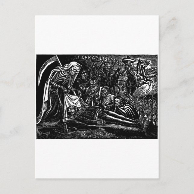 Cartes Pour Fêtes Annuelles Père Noël Muerte et le soldat C. Mexique 1951 (Devant)