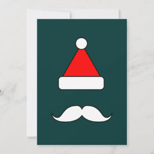 Cartes Pour Fêtes Annuelles père Noël Mustache