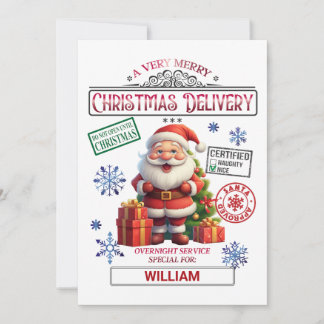 Cartes Pour Fêtes Annuelles Père Noël Naughty ou Nice Custom Christmas