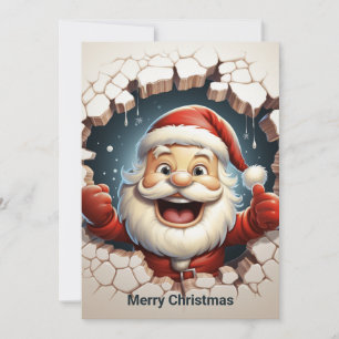 Cartes Pour Fêtes Annuelles Père Noël Naughty ou Nice Noël