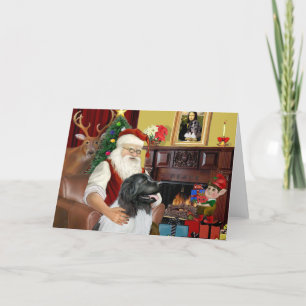 Cartes Pour Fêtes Annuelles Père Noël Newfie Landseer