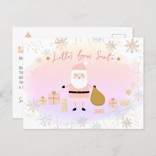 Cartes Pour Fêtes Annuelles Père Noël Nice Liste pour les Enfants, Lettre du P