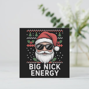 Cartes Pour Fêtes Annuelles Père Noël Noël Big Nick Énergie Fête Drôle