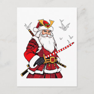 Cartes Pour Fêtes Annuelles Père Noël Noël Père Noël Art Japonais Samouraï