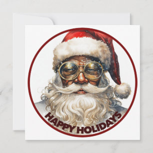 Cartes Pour Fêtes Annuelles Père Noël noir Joyeuses Fêtes Kwanzaa Afro-América