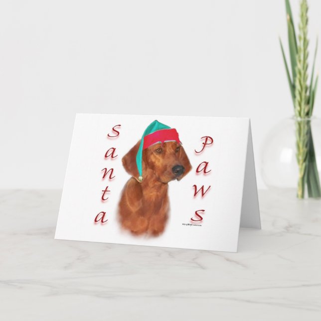 Cartes Pour Fêtes Annuelles Père Noël Paws (Devant)