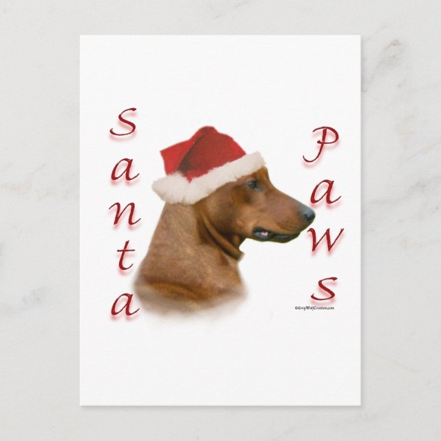 Cartes Pour Fêtes Annuelles Père Noël Paws (Devant)