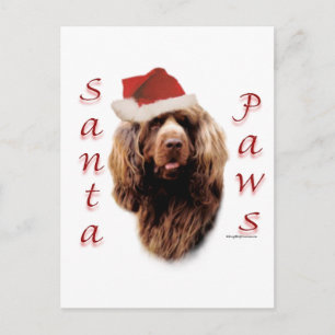 Cartes Pour Fêtes Annuelles Père Noël Paws, Espagne du Sussex