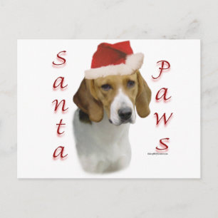 Cartes Pour Fêtes Annuelles Père Noël Paws, États-Unis