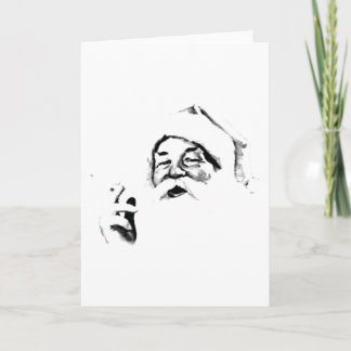 Cartes Pour Fêtes Annuelles Père Noël. Père Noël vintage Fumant Une Cigarette.