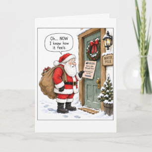 Cartes Pour Fêtes Annuelles Père Noël Personnalisé Drôle de Livraison Manquée