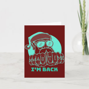 Cartes Pour Fêtes Annuelles Père Noël personnalisé Noël Je suis de retour Cool