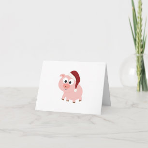 Cartes Pour Fêtes Annuelles père Noël Pig