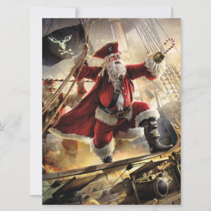 Cartes Pour Fêtes Annuelles Père Noël Pirate