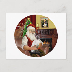 Cartes Pour Fêtes Annuelles Père Noël Point Chocolat Siamese