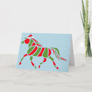Cartes Pour Fêtes Annuelles Père Noël Pony