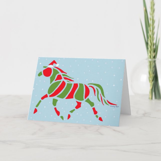 Cartes Pour Fêtes Annuelles Père Noël Pony (Devant)