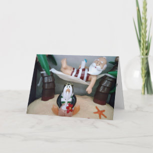 CARTES POUR FÊTES ANNUELLES PÈRE NOËL PREND UNE RUPTURE