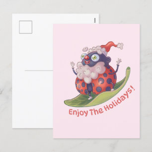 Cartes Pour Fêtes Annuelles Père Noël Profite Des Vacances