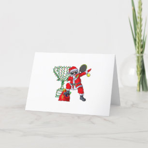 Cartes Pour Fêtes Annuelles Père Noël qui fait dab au tennis Noël cadeau de No