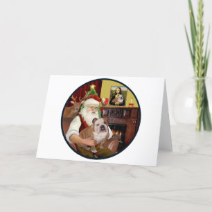 Cartes Pour Fêtes Annuelles Père Noël (R) - English Bulldog 1