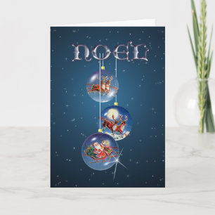 Cartes Pour Fêtes Annuelles PÈRE NOËL & REINDEER NOEL ORNAMENTS par SHARON SHA