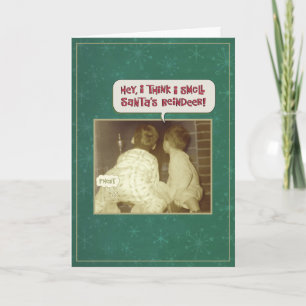 Cartes Pour Fêtes Annuelles père Noël Reindeer odell Funny Christmas Card
