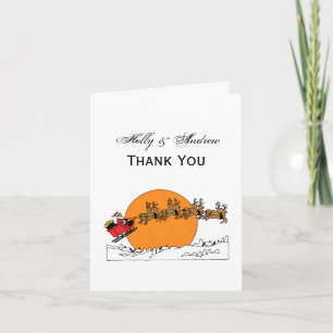 Cartes Pour Fêtes Annuelles Père Noël Reindeer Sur La Neige Couverte Ville Lun