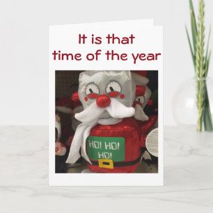 CARTES POUR FÊTES ANNUELLES PÈRE NOËL ROBOT ENVOIE UN VACANCIER