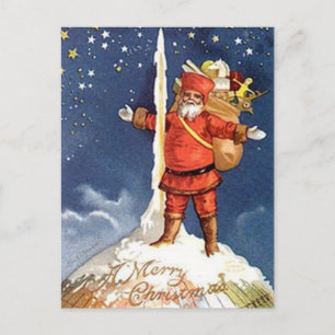 Cartes Pour Fêtes Annuelles père Noël Rocket