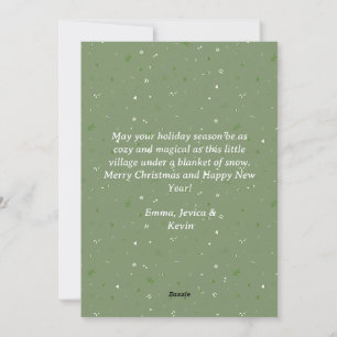 Cartes Pour Fêtes Annuelles Père Noël rouge aquarelle moderne avec un arbre de