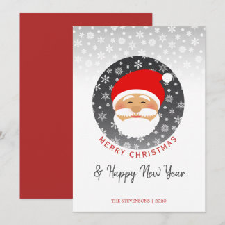 Cartes Pour Fêtes Annuelles Père Noël rouge de Noël moderne