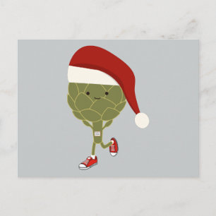 Cartes Pour Fêtes Annuelles Père Noël Running Artichoke