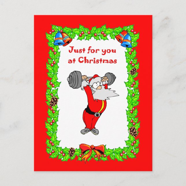 Cartes Pour Fêtes Annuelles Père Noël s'adapter (Devant)