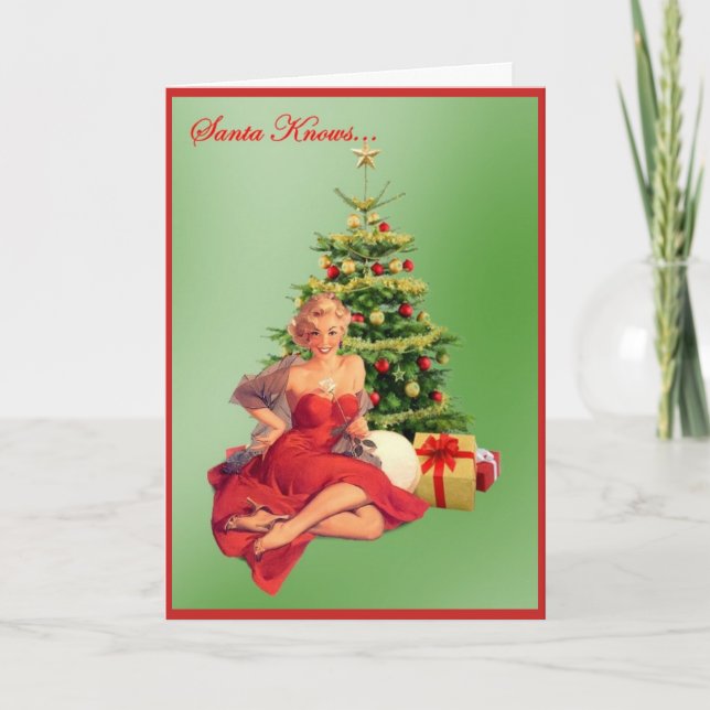 Cartes Pour Fêtes Annuelles Père Noël Sait... (Devant)