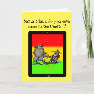 Cartes Pour Fêtes Annuelles Père Noël sans rennes