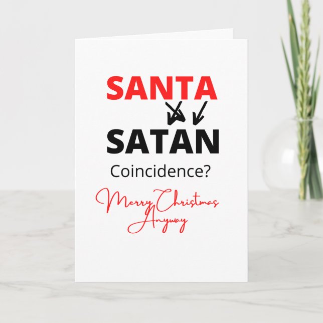 Cartes Pour Fêtes Annuelles Père Noël Satan (Devant)