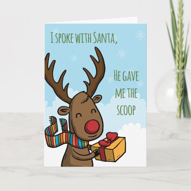 Cartes Pour Fêtes Annuelles Père Noël Scoop (Devant)