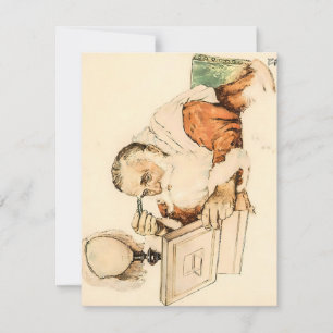 Cartes Pour Fêtes Annuelles Père Noël Se Préparer - Norman Rockwell