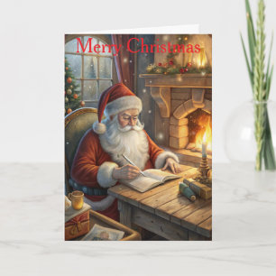Cartes Pour Fêtes Annuelles Père Noël se relaxant à Noël