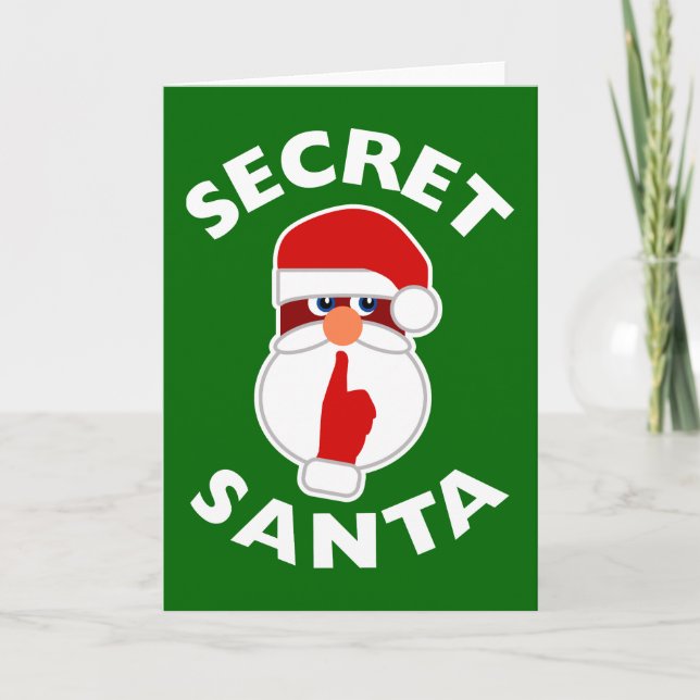 Cartes Pour Fêtes Annuelles Père Noël secret (Devant)