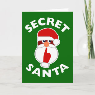 Cartes Pour Fêtes Annuelles Père Noël secret
